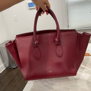 Cèline large travel bag in calfskin- Burgundy gently used